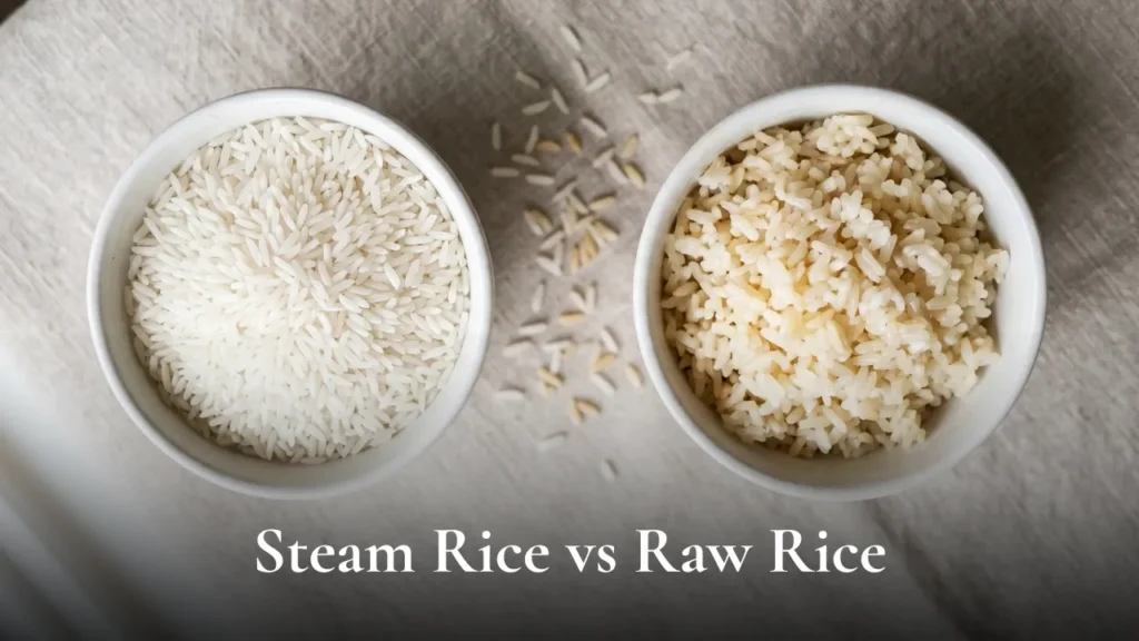 Steam Rice vs Raw Rice